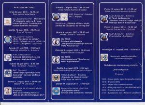 Flajer za XIV FEstival Bunjevačkog narodnog stvaralaštva